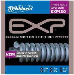 D'Addario EXP120 EXP Coated Nickel Plated Steel Super Light 9/42 в Москве c доставкой