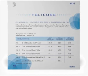 D'Addario H610 Bass Orchestral Helicore 3/4M в Москве c доставкой