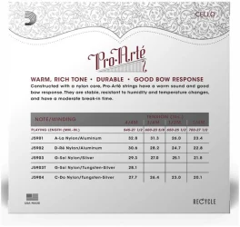 D'Addario J59 3/4M Cello Pro-Arte Nylon Core Medium в Москве c доставкой
