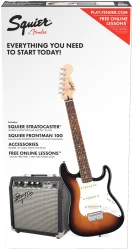 Squier Stratocaster® Pack, Laurel Fingerboard, Brown Sunburst, Gig Bag, 10G - 230V EU в Москве c доставкой