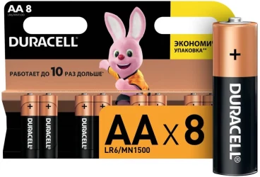 Duracell LR6 BASIC NEW уп 8 шт в Москве c доставкой