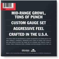 Dunlop LEMMY KILMISTER ICON SIGNATURE 50/105 - 4/SET LKS50105 в Москве c доставкой