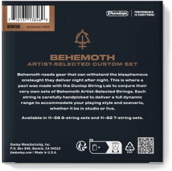 Dunlop BEHEMOTH ARTIST-SELECTED CUSTOM GUITAR STRINGS 11-56 BEHN1156 в Москве c доставкой